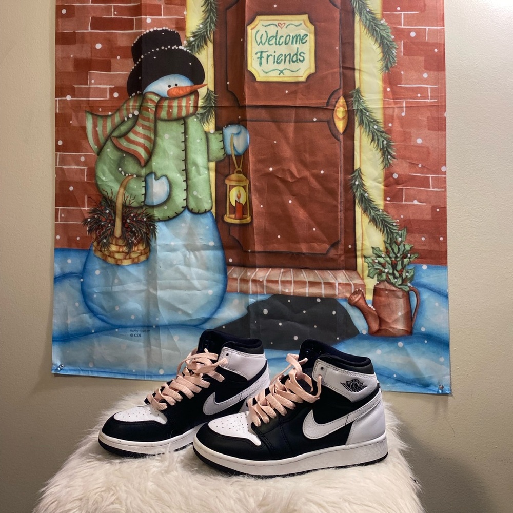 Jordan Youth Air 1 Retro High Og Gs Black/White-White